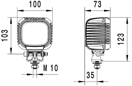 Hella S3000 LED Work Light 2200LM 12-48V Orange | 1GA 357 109-022