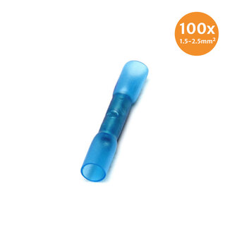 Cable Shoes With Heat Shrink Waterproof Blue (1.5-2.5mm) 100 Pieces