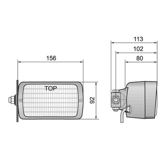 Work Lamp Halogen H3 Side-Mount