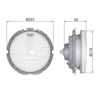 Headlight VW Golf I Tuning, Lampenglas: &Oslash;178mm