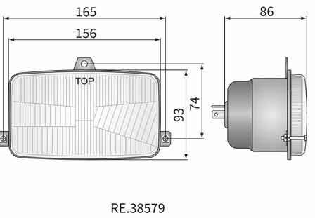 Headlamp, H4, 156x93x86