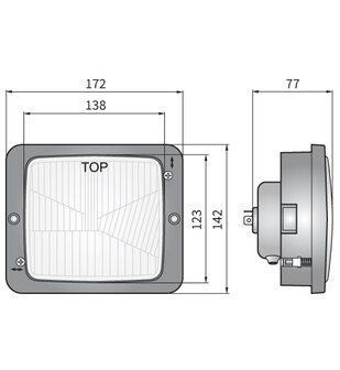 Wesem Headlight Built-In 172x142 + Frame