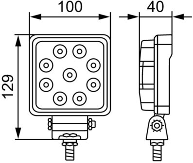 Hella S1500 LED Work Light 12/24V 1500LM 80CM Cable | 1GA 357 103-012