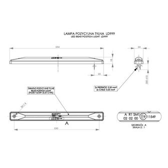 Horpol LED Type Marker Light Red Extra Long LD-999