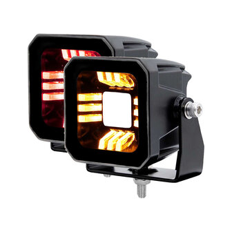 Boreman POD 2,8&quot; LED Floodlight With Red + Orange Position Light