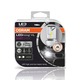 Osram H4/H19 HL Easy LED Headlight Set 19W P43t/PU43t-3-1 12V