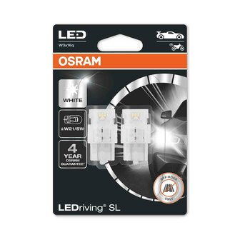 Osram W21/5W LED Retrofit White W3x16q 2 Pieces