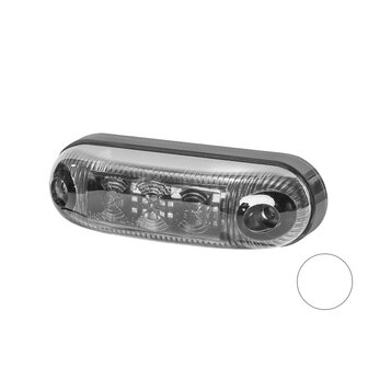 Horpol LED Type Marker Light White oval LD-370 Dark-Look