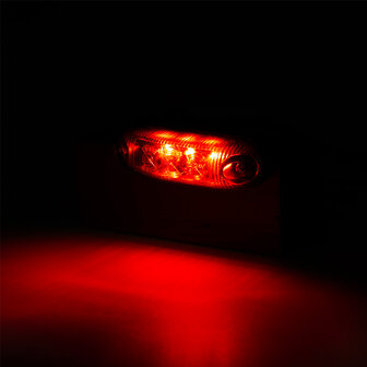 Horpol LED Type Marker Light Red Oval LD-410 Dark-Look