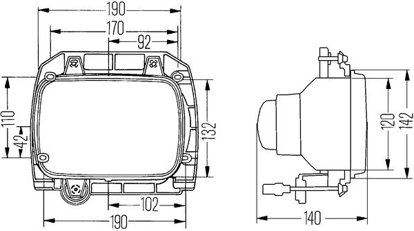 Hella Koplamp H4 links | 1AE 003 427-151