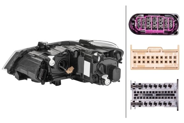 Hella Koplamp VW Polo (6R/ 6C) 14- Rechts led | 1EA 012 034-421