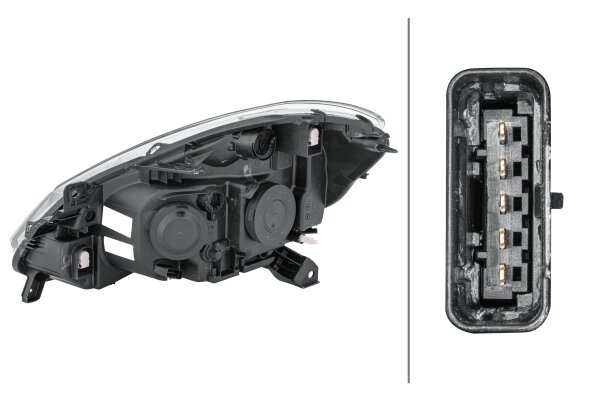 Hella Koplamp Renault Clio III 05-08 Rechts H7 | 1EE 354 536-021