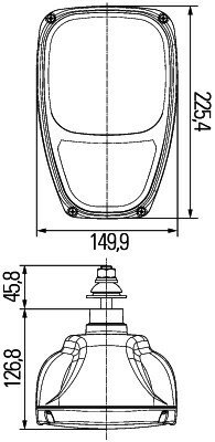 Hella Koplamp Combi 220 12V Deutsch Met Knipperlicht Links | 1EE 996 174-337