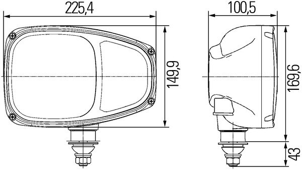 Hella Koplamp Combi 220 24V Deutsch Met Knipperlicht r | 1EE 996 174-401