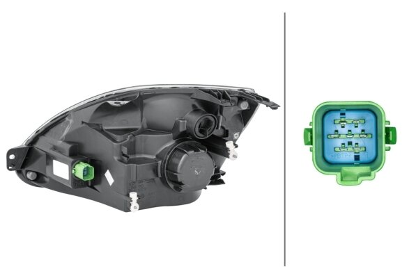 Hella Koplamp Ford Fiesta 01-05 m/lhr Rechts H4 | 1EF 010 197-021