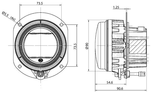 Hella Verstr/knipperl led Ø90mm L4060 m/contr | 1F0 011 988-081