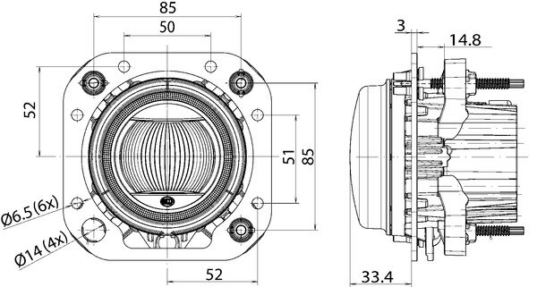 Hella Verstr led Ø90mm L4060 | 1F0 011 988-121