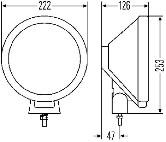 Hella Verstr R3000 z/stl helder glas H1 | 1F8 006 800-301