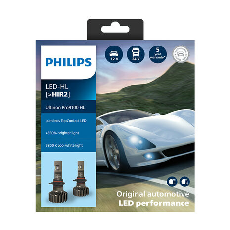 Philips HIR2 LED Headlight 12-24V 20W 2 Pieces