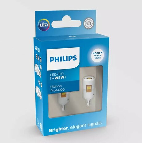 Philips W5W LED Retrofit Neutral White 4000K 12V 2 Pieces