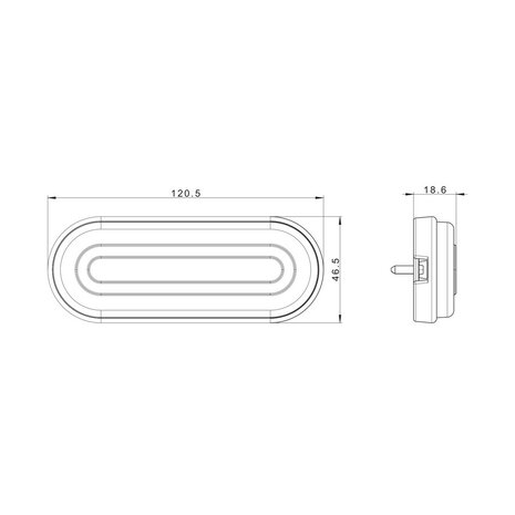 Fristom FT-072 B LED Marker Lamp White + Reflector