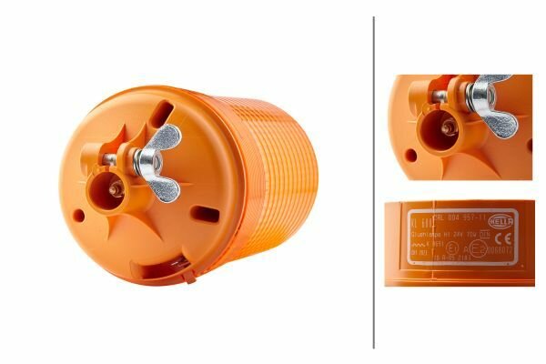 HELLA Halogen Beacon Lamp KL 700, 24V Orange | 2RL 004 957-111