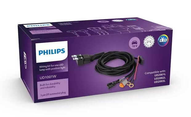  Philips UD1001WX1 Wiring Harness Set | 1 Lamp | Including wire for DRL