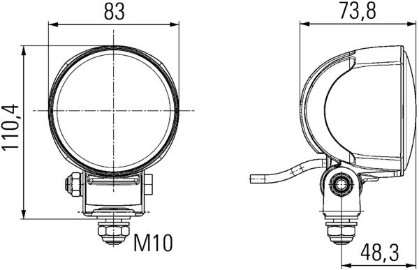 Hella Werklamp M70 led 9-33V Gen IV Voorveld Verlichting | 1G0 996 476-001