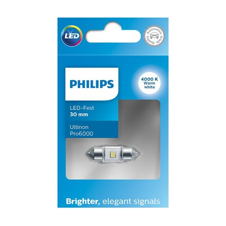 Philips Festoon 30mm LED Retrofit Neutral White 4000K 12V