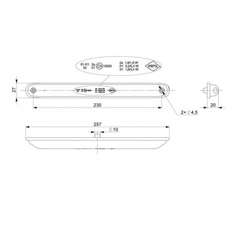 Horpol LED Rear Lamp Slim Design LZD 2246