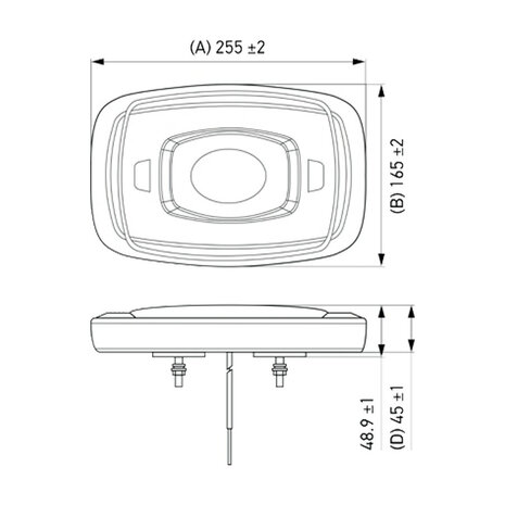 Hella Micro LED Beacon Orange 25cm | 2RL 014 566-201