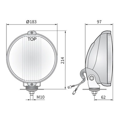 Wesem Halogen HOS2 Driving Light 12V (LED Ring)