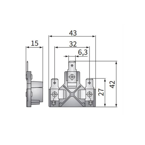 H4 Headlight Bulb connector block