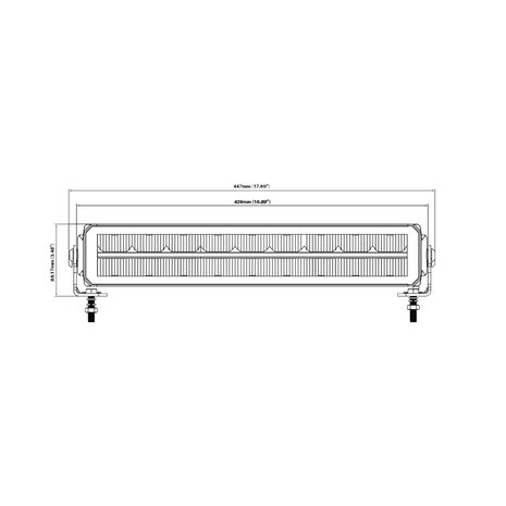 Boreman LED Lightbar + Position Light White or Orange 17"