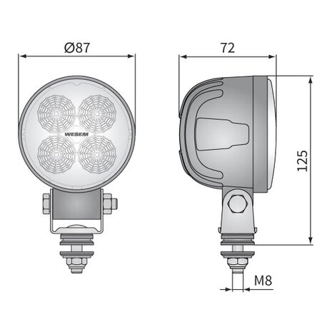 LED Worklight Floodlight 2000LM + Cable