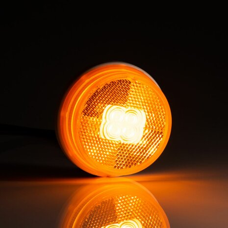 Fristom LED Marker Lamp Round Orange + 0,5m Cable