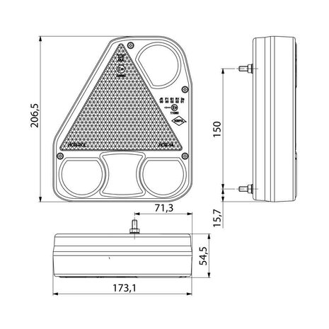 Horpol LED Rear Lamp Left 5P + Fog Light LZD 777