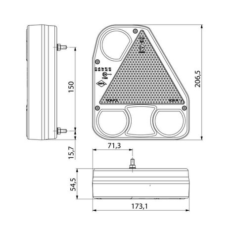 Horpol LED Rear Lamp 5P Right + Reversing Lamp LZD 775