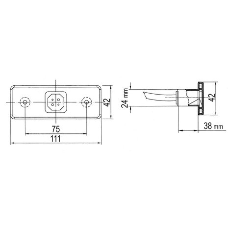 Led Front Marker Lamp 24V With Flat-cable Plug/DC