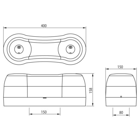 Mini Rotating Light Bar Surface Mounting