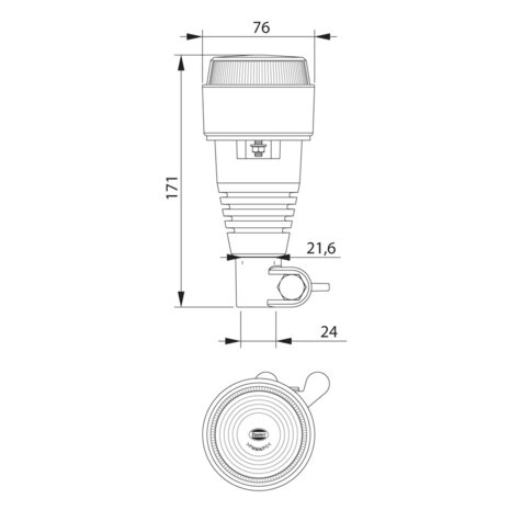 LED Flash Beacon with Flexible Base Orange