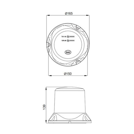 Dasteri LED Beacon DSL-W500L.05 Orange