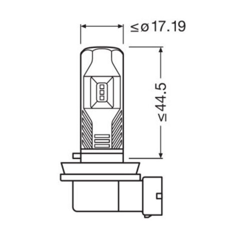 Osram H8/H11/H16 LED Foglight 12V Per Piece