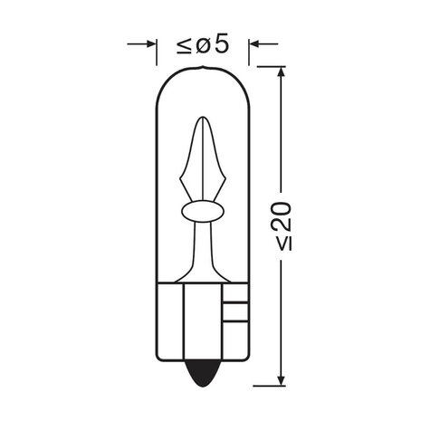 Osram W2.3W Bulb 12V W2x4.6d Original Line 10 Pieces