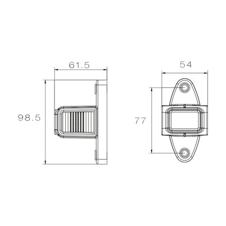 Aspöck LED Marker Lamp Superpoint IV Short | Right