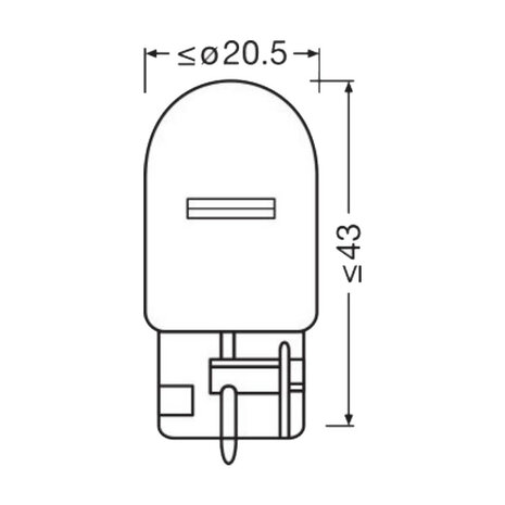 Osram W21W 12V Bulb W3x16d Original Line 2 Pieces