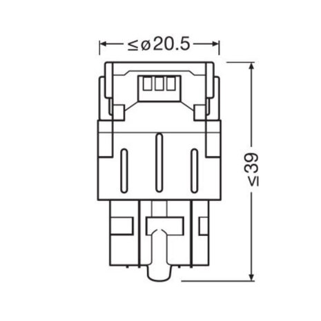 Osram W21/5W LED Retrofit White W3x16q 2 Pieces