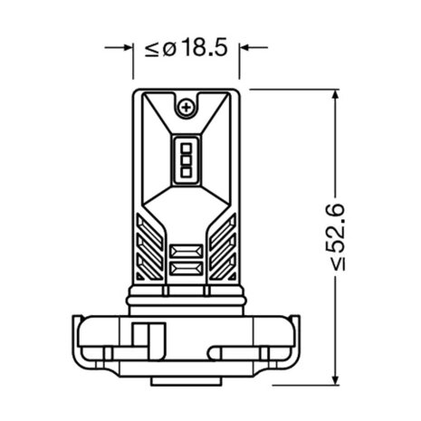 Osram PSX24W LED Foglight Set 12 volt 2 Pieces