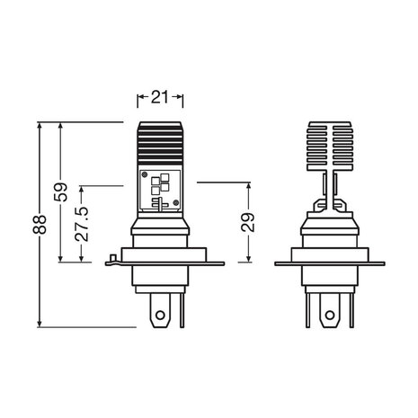 Osram H7/H18 HLM Easy LED Headlight Motor 12V