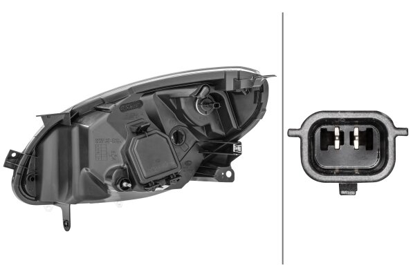 Hella Koplamp Renault Twingo 07- Rechts chroom H4 | 1E7 271 510-321